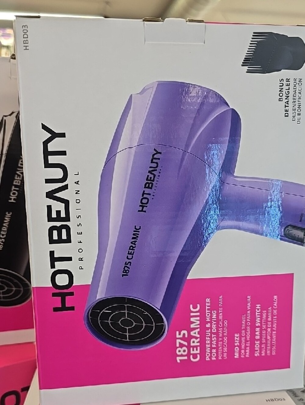 Professional 1875 Ceramic Hair Dryer - Purple - Picture 3 of 3